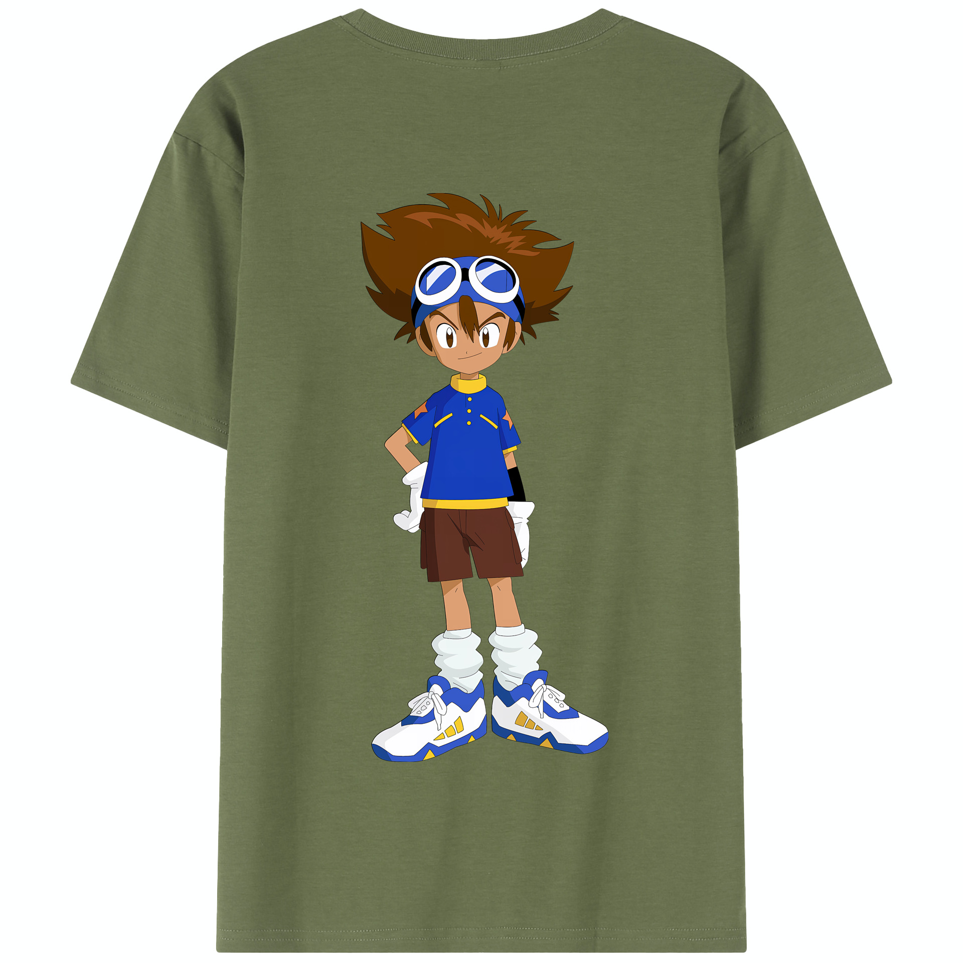 （画像用） Digimon デジタルモンスター/デジモン 綿100％半袖Tシャツ（背面プリント）